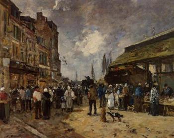 尤金 佈丹 Trouville, Fish Market 尤金 佈丹 Trouville, Fish Market